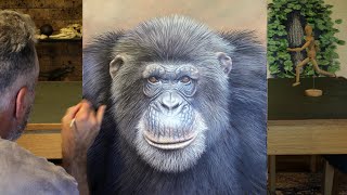 Chimpanzee Painting Time-Lapse