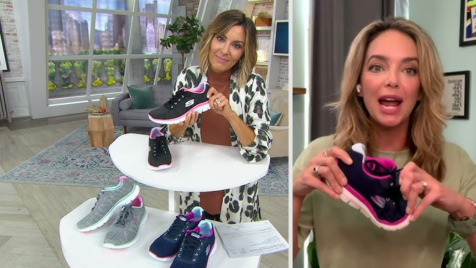 Monica Terugspoelen Passend Skechers BOBS Sport Squad Washable Knit Lace-Up Sneakers on QVC - YouTube