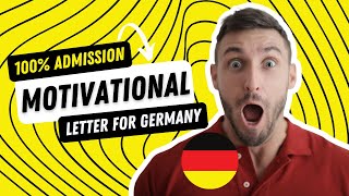 Motivational letter for Germany | Masters in Germany | #studyingermany