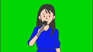 green screen animasi wanita ber nyanyi mulut bergerak orang joget mentahan story wa dangdut koplo
