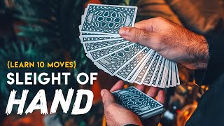 Learn 10 SleightOfHand Card Moves in Slow Motion (Magic Tutorial)