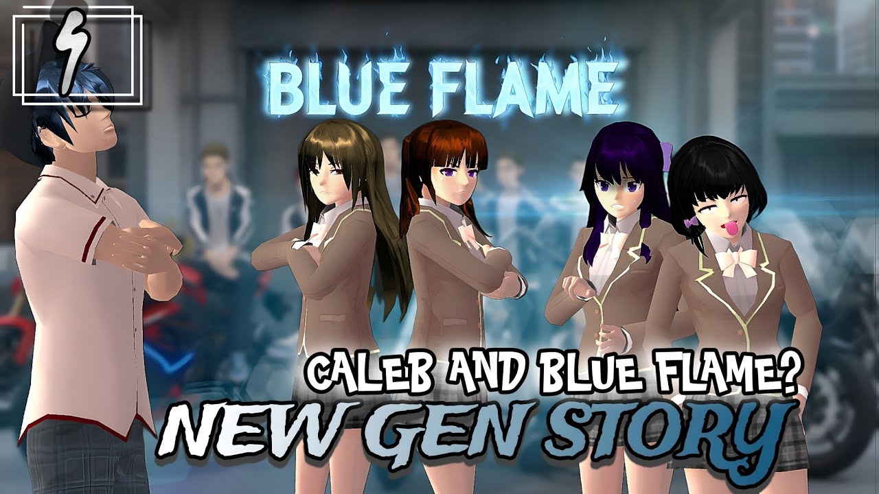NEW GEN STORY #4 || CALEB AND BLUE FLAME? NAYAKA IS HEREEE😝🤟 DRAMA SAKURA SCHOOL SIMULATOR 