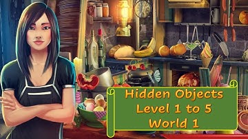 Hidden Object Grocery Store - World 1 - All 5 Levels Completed. Messy Kitchen Unveiled.