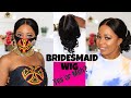 Styling a wig for a bridesmaid, bride or formal event.