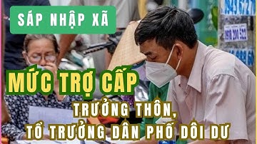 Mức trợ cấp của trưởng thôn, tổ trưởng dân phố dôi dư khi sáp nhập xã ra sao?