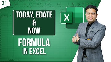 Date Formula in Excel and Date Functions in Excel | TODAY, EDATE and NOW Formulas in MS Excel