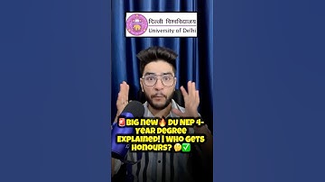 🚨🎓 DU BIG NEWS😱: Official Notice Out! | 4-Year Degree Program Confirmed ✅📢#cuet #delhiuniversity