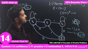 Lec 14 DFA Examples Part-1 || Theory of Computation (TOC) || CS & IT || GATE-2023-24