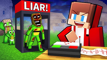 JJ Use LIE DETECTOR to Find Scary Mikey