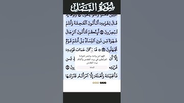 سورة النمل الآية 55 #قرآن #تلاوات #سورة
