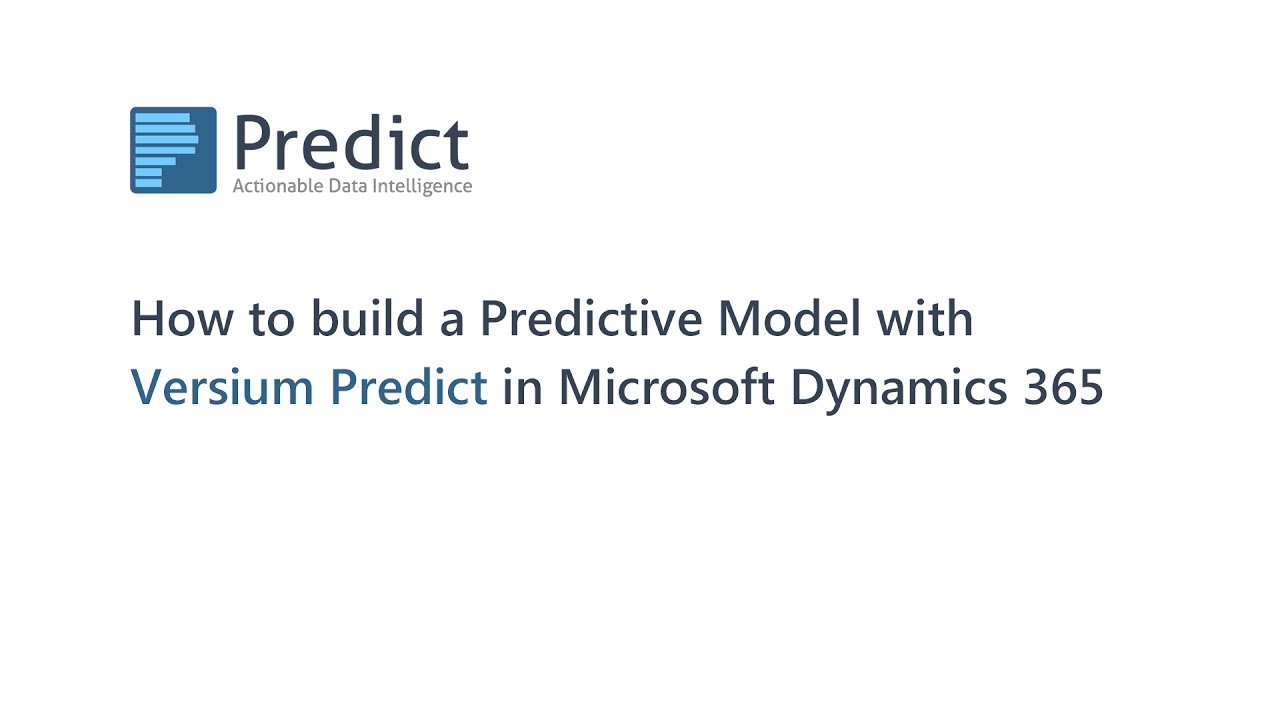How to build a Predictive Model with Versium Predict in Microsoft ...