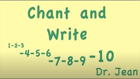 Thumbnail of Chant and Write with Dr. Jean - Numbers, Language Arts- See below for free printable for students