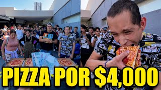 MILLONARIO REGALA DINERO AL PRIMERO EN COMERSE EL RETO DE PIZZA 😱