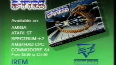 R-Type, multiplatform (Irem, 1988) UK TV ad