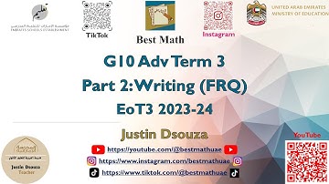10Adv Part 2 Writing | EoT3 | Long Division, Factoring, Composition, Binomial, Radical | Q16 - Q20 |