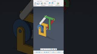 4 Bar Pick and Place Mechanism #fusion360 #mechanism #engineering #mechanicalengineering