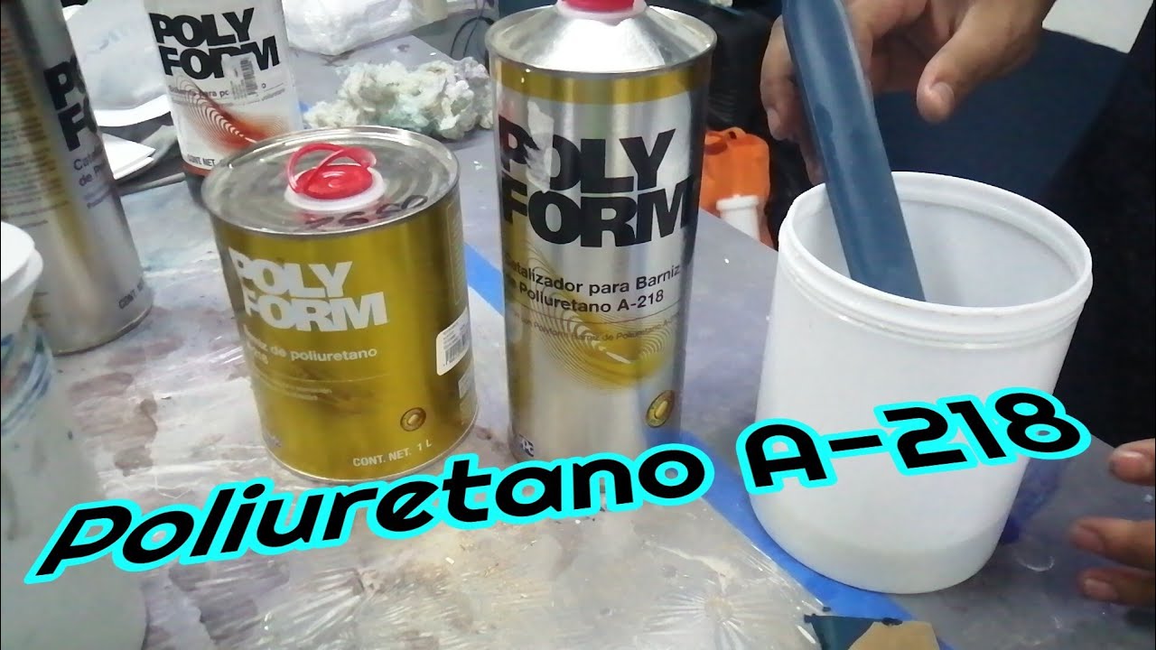 Mira su potente brillo del BARNIZ DE POLIURETANO A 218 polyform - YouTube