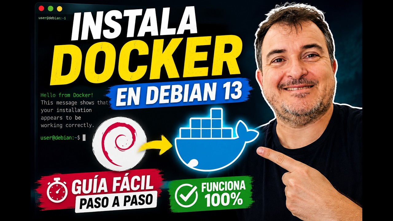 COMO INSTALAR DOCKER EN DEBIAN 13 - YouTube