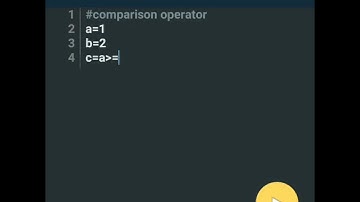 comparison operator in python