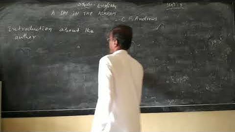 A Day in the Ashram , (part-1),8 th std, English .