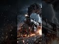 very dangerous train ai generated video