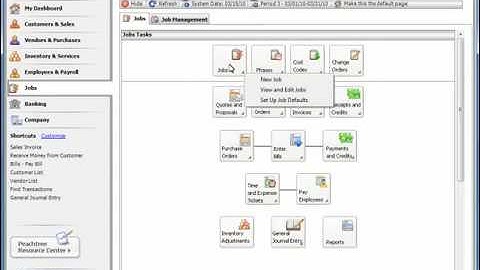 Job Navigation Center Tutorial  Sage Peachtree Quantum