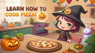 "Learn How to Cook Delicious Pizza - Fun Kids Cooking Tutorial with Halloween Witch Theme"