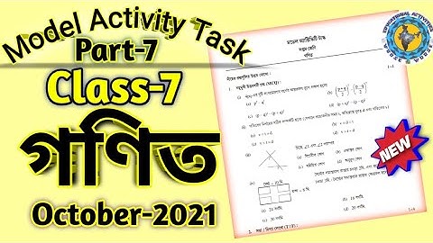Class 7 math (গণিত) //Model Activity Task part-7//Full Solve#wbbse@Educational Activities Bengali