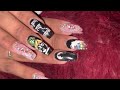 Happy Karishna जन्माष्टमी Nail Art of Kanha ji theme with Nsil Extensions