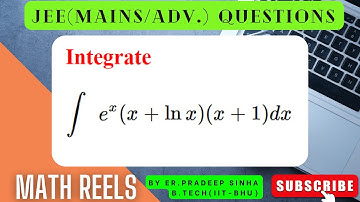 INDEFINITE INTEGRATION (JEE/XII) QUESTION // SOLUTION BY Er. PRADEEP SINHA(IIT-BHU)