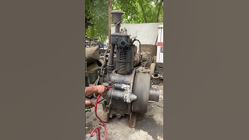 Eicher one cylinder slow speed engine for atta chakki and oil expeller