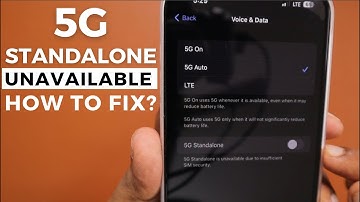 5G STANDALONE is Unavailable Error in iPhone? 🔥 How to Fix?