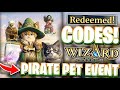🐣[PET HATCH] ALL PIRATE PET EVENT UPDATE CODES FOR WIZARD ALCHEMY! ROBLOX WIZARD ALCHEMY CODES