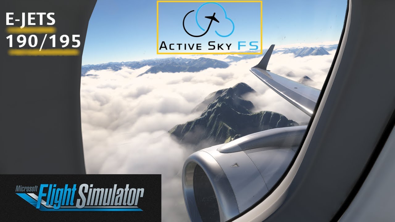 ACTIVE SKY MSFS + E-JETS 190/195 | FS2020 | English subtitles