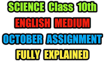 CG BOARD CLASS 10TH SCIENCE OCTOBER ASSIGNMENT ANSWERS l OCTOBER ASSIGNMENT SCIENCE 10TH CG BOARD