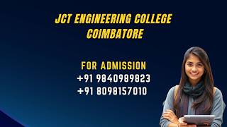 JCT BEST TOP ENGINEERING COLLEGE COIMBATORE Petroleum, Biotechnology, AIDS , AIML COURSE