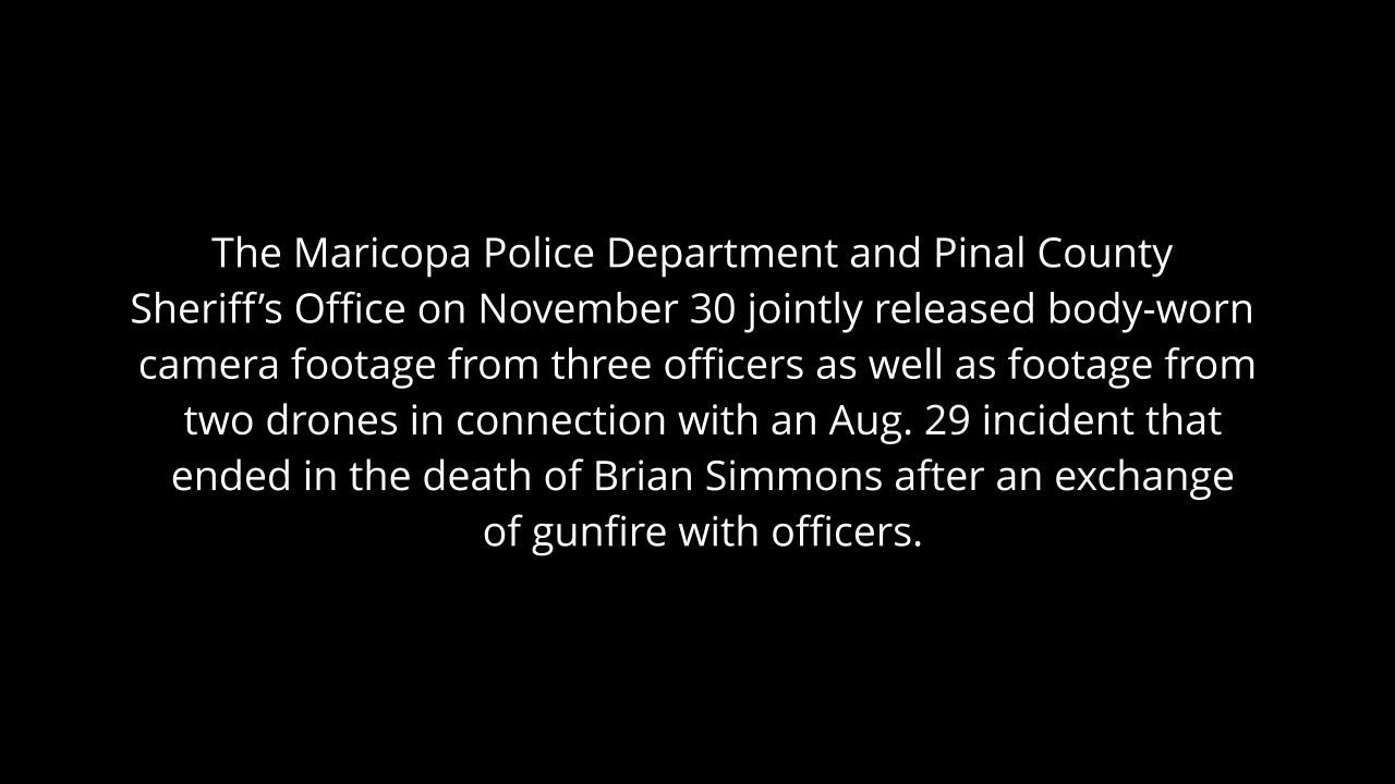Maricopa PD bodycam footage of Aug. 29, 2022 fatal shootout involving