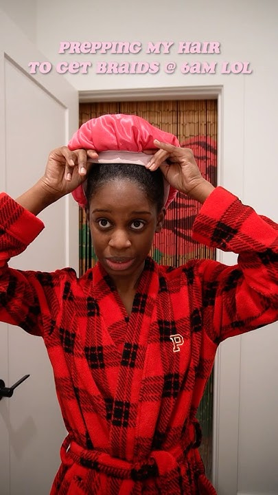  prepping my hair for braids! *6am edition* #shorts - YouTube