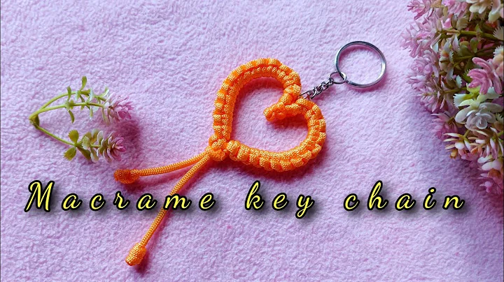 Heart Shaped Macrame Keychain Tutorial |  DIY Macrame heart key chain for BEGINNERS!