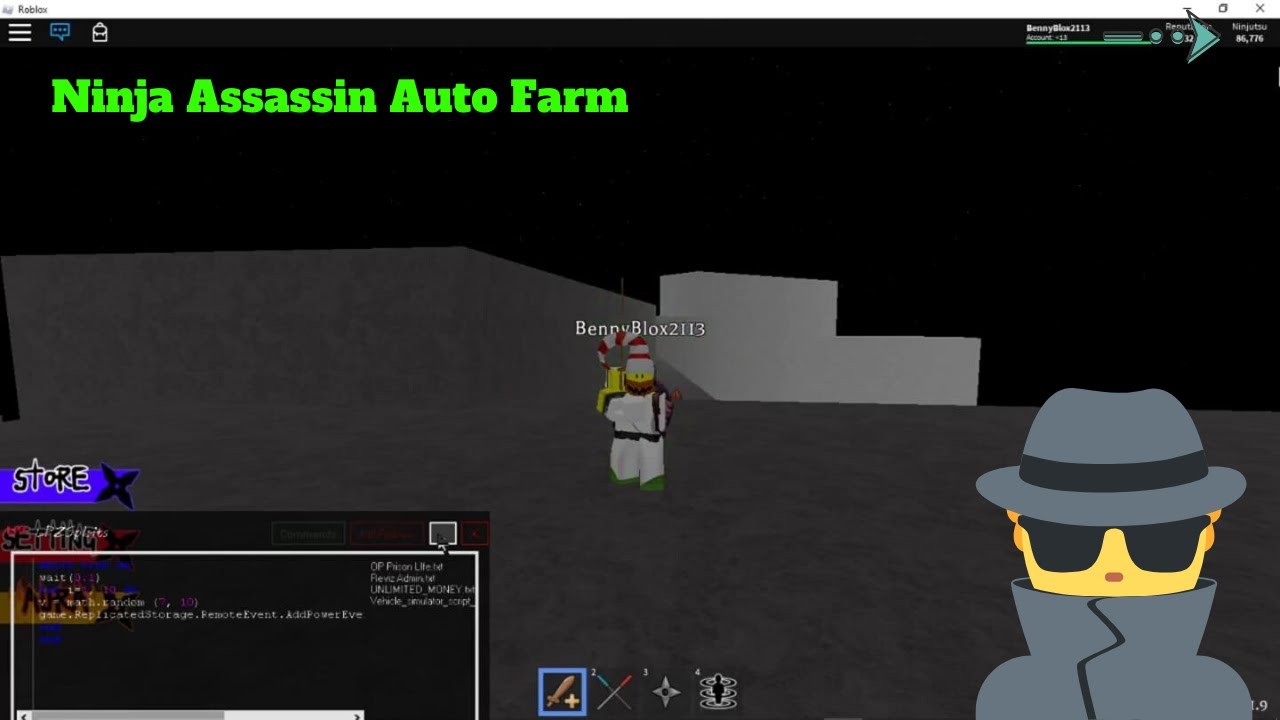 Auto Farm Ninja Assassin Roblox Youtube - hat farm roblox