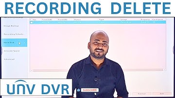 Recording Delete ⚡ Hard Disk Format in UNV DVR 🔥 UNV DVR #unv
