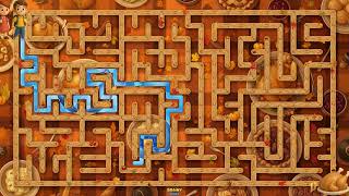 Maze Game Challenge | Solving the Thanksgiving Day Thurkey Maze Puzzle Animated  Solution Labyrinth