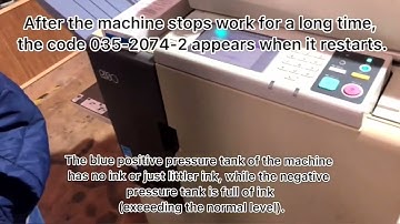 RISO ComColor printer restarts with code 03-2074-2 after it stops working for a long time