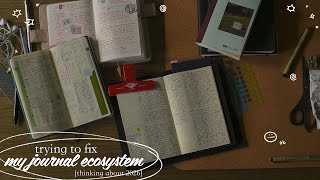 my journal ecosystem mess ꩜ hobonichi 2026, new traveler's notebook, commonplace journal📓