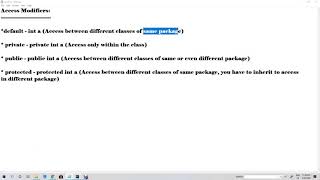 9. Core Java: Access Modifiers