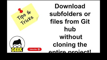 Download subfolders or files from GitHub without cloning entire repo
