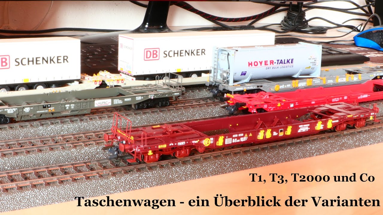 Christians Modellbahn zeigt Taschenwagen - Ein Überblick der Varianten