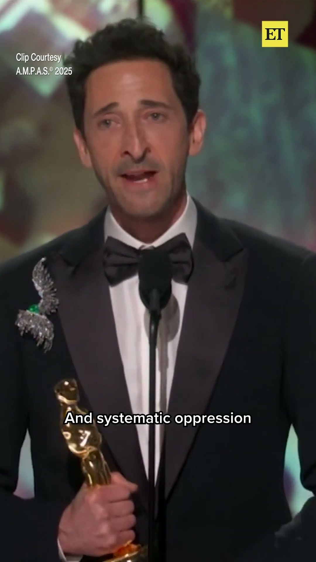 Adrien Brody spoke out against antisemitism during his Best Actor acceptance speech at the #Oscars.