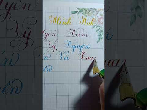Video Luyện chữ đẹp - Tặng người tên - XUÂN #SHORTS - Dạy... - youtube