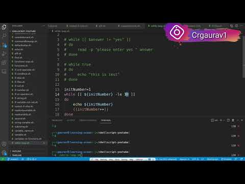 Shell Script tutorials - 38 - While Loop In Shellscript  - While Loop Syntax In Shellscript